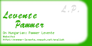 levente pammer business card